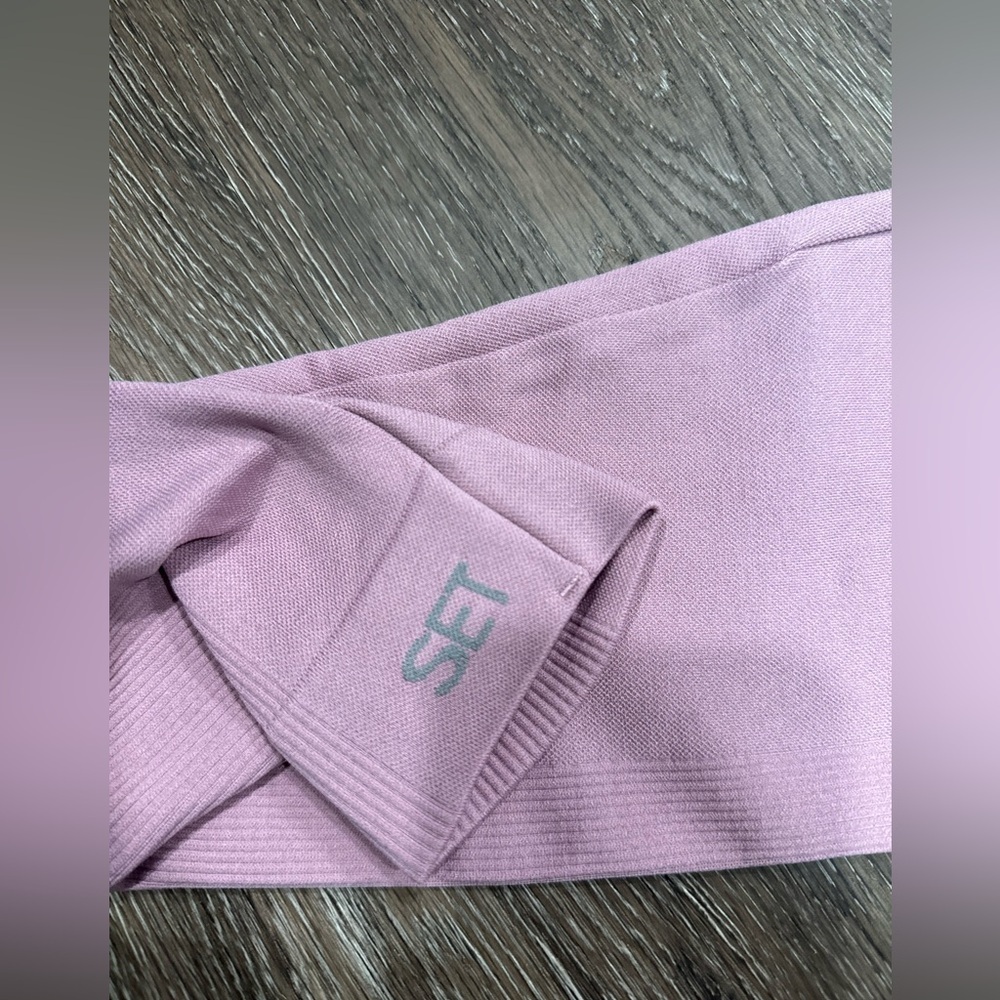 NWOT SET Active Sculptflex High Rise Seamless Purple Pink Leggings Size M/L Gym - Picture 2 of 5
